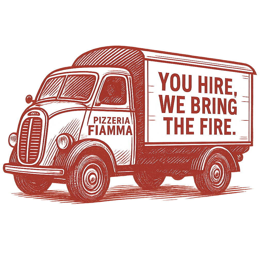 Luigi — Pizzeria Fiamma’s vintage pizza truck bringing the fire to weddings, events, and pop-ups.